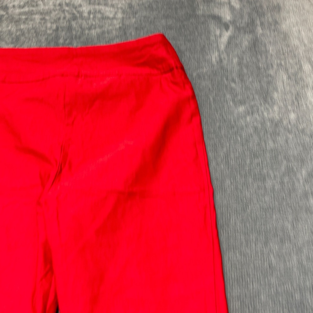 Tribal Ankle Pants Womens 6 Red Flat Front Tapered Leg Elastic Waist Mid Rise - Picture 14 of 15